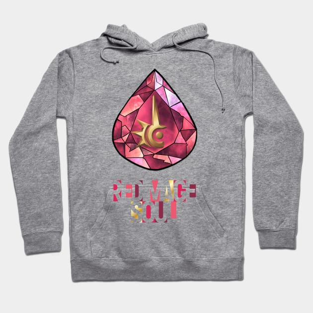 Red Mage Soul - FF14 Job Crystal T-Shirt Hoodie by SamInJapan